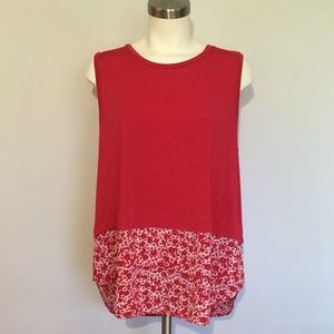 MICHAEL Michael Kors Tank Pink Floral Size XL